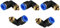 Lot de 5 raccords pneumatiques coudés 90° M5 vers 6 mm - Raccord à air comprimé - Qualité industrielle