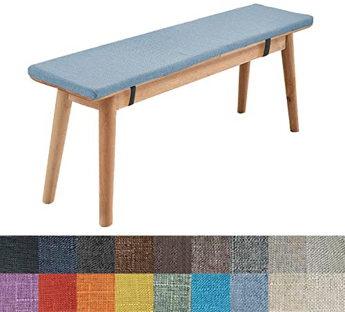 WTHYGB Bankauflage Bankkissen 180 X 35 X 8CM Waschbare Rutschfestes 5CM Dickes Gartenbank Sitzkissen mit Abnehmbarem Bezug, Stuhlkissen für Garten Terrasse Esszimmer Küche, 148 Größen (Hellblau)