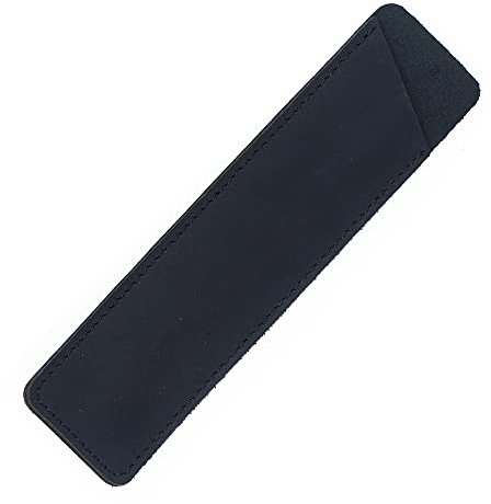 Astuccio in pelle fatto a mano portapenne porta penne smussate Crazy Horse Pen custodia protettiva per manicotto, nero