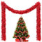Tensphy 20M/Pack of 10 Lametta Weihnachtsbaum, Rot Girlande Weihnachten, Weihnachtsbaum Deko, Weihnachtsdeko Girlande, Lametta Girlande für VorhäNge, Zimmer, Party Weihnachtsfeierdekoration