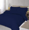 Home Living NON IRON Luxury Easycare Plain Dyed Duvet Cover & Pillow Case(s) Bedding Set (Navy, Double)