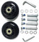 LOTOWELZON Ersatzräder für Gepäckkoffer, 64 mm Gummi-Inline-Rollschuh-Räder mit 8 mm ABEC-7 608ZZ Kugellager-Reparatur-Kits (schwarz, Außendurchmesser 64 x B 24 mm)