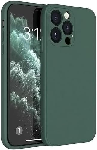 Mixroom - Cover Custodia Case per iPhone 14 PRO Protezione Copre Fotocamera in Silicone TPU Opaco con Bordi Piatti Colore Verde Foglia
