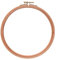 Zalati Stickrahmen, 12 cm, Buchenholz, Schlaufe, Beige