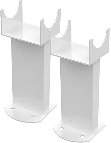 Warmehaus Floor Mounting Brackets for Flat Panel Column Radiator 2PC/Set (White)