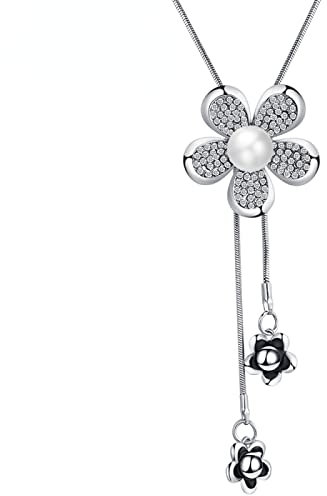 Bysonglezai Collares Mujer Colgante Largo Collar Regalos Collar Moda Femenina Collares Largos De Cristal Colgantes Cadena Femme