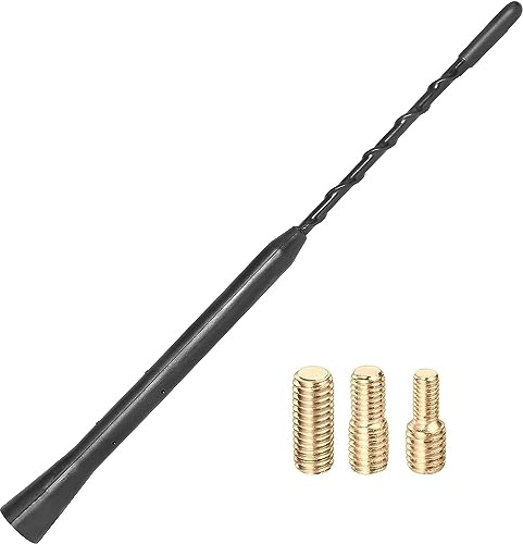 RED WOLF Roof Car Radio Aerial Mast Replacement for VW Polo Bettle Opel Corsa Astra BMW Mini Cooper Peugeot Citroen FIAT Ford FM AM Stereo Antenna Rod, Black 9 Inch