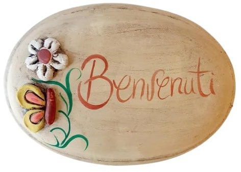 Targa per Porta Personalizzabile in Ceramica - Targa Porta Ingresso Casa - Azienda - Albergo - Ufficio - Regalo per Casa nuova - Le Ceramiche del Re