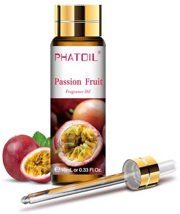 PHATOIL - Passion Fruit Fragrance Oil for Diffuser for Home, Aromatherapy, Soap Making, Candle Making, Burner Oil - 10ml