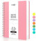 RETTACY B5 Notizblock, Notizbuch, Spiralgebundene Notizbücher, 300 Blatt/150 Seiten Zum Schreiben, 100 G/m² College-liniertes Papier, PVC-Hardcover, 19 x 25 cm – Rosa