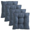 Traumnacht Stuhlkissen Cozy 4er Set, Bequeme Sitzkissen für Gartenstuhl, Küche oder Esszimmer, Indoor u. Outdoor, 38 x 38 x 6 cm, uni jeans