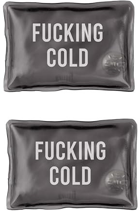 FISURA - Origineller Handwärmer.Origineller Mini-Gel-Handwärmer. Wiederverwendbarer Taschenwärmer. Für Aktivitäten im Freien. (Packung mit 2 Stück Cold, Schwarz)