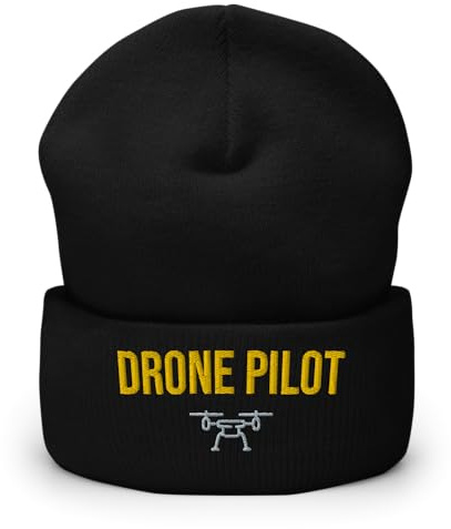 Drohne Pilot Wintermütze - Mütze Winter Piloten Drohne, Schwarz , 30