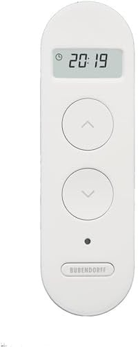 Télécommande Intelligente Multi-canaux avec Horloge pour Commande à Distance de volet Roulant - Compatible Moteur Radio et équipements Bubendorff - 5 Boutons - Blanc - Garantie Constructeur 2 Ans