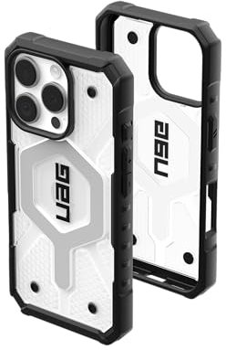 URBAN ARMOR GEAR UAG Designed for iPhone 16 Pro Case 6.3 Pathfinder Clear - Compatible with MagSafe Charging Rugged Shockproof Anti-Slip Military Grade Protective Cover, Ice