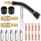 24 Stück Verschleißteile Set - Schweißzubehör passend AK-15,Schutzgasschweißgerät Zubehör,Schweißbrenner Zubehör,Gasdüse, Stromdüse, Isolator, für Schweißanfänger und Profis gleichermaßen