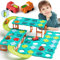 STEM Brettspiele Kinderspielzeug Logischer Straßenbauer, Straßenset mit DREI Ebenen für Kinder, Montessori Logik Puzzle Satz mit Elektrischem Trolley, Kinderspielzeug Geschenk ab 6 7 8 9 Jahre
