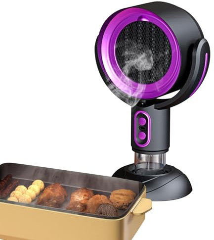 Ventilador extractor de cocina portátil | Campana extractora recargable | Campana extractora de escritorio | Humos de filtrado de bajo ruido | Ventilador de escape de cocina de 2 velocidades para