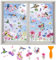 XIATIAN Fensterbilder Frühling Deko Selbstklebend, 9 Blatt Blumen Vogel Aufkleber Fenster Sommer Fensteraufkleber, Fenstersticker Fensterfolie Wiederverwendbar für Fensterdeko