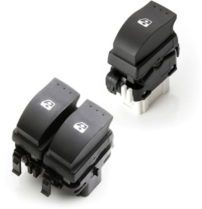 LST 2x Elektrischer Fensterheber Schalter Taste vorne links rechts Set kompatibel mit Renault Clio 2 II