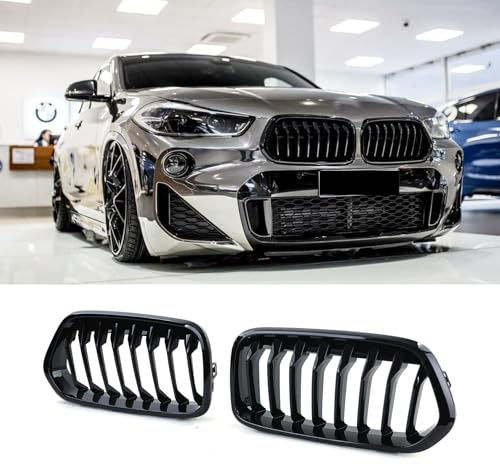 YIUBCZOQI F39 Griglia Radiatore per BMW Serie X2 F39 Griglia Anteriore Doppia lamella Nera Lucida 2018 2019 2020 2021 2022