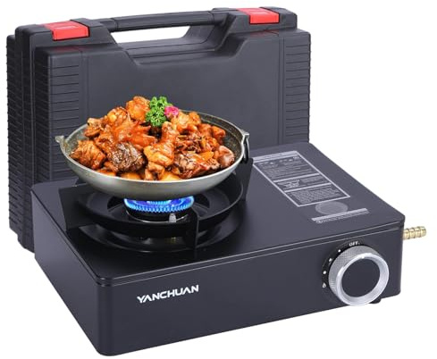 Propane Burner Portable Stove Adjustable Camping Burner Tent Response with Storage Box | Camp Kitchen Equipment, Radiators and Furnaces for Outdoor Sports