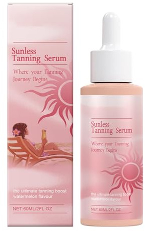 Bräunungstropfen, Sunless Tanning Drops, Nähren Selbstbräune Nahrhafte Braune Enhancer-Tropfen, Hydrating Selbstbräuner Tan Drops für Gesicht & Körper, Macht Die Haut Glatt, Natürliche Inhaltsstoffe