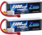 Zeee 4S Lipo 3300mAh 14,8V 100C Batterie RC en Softpack avec Prise en T pour Avion, hélicoptère, Bateau, Drone, FPV, Voiture, Camion et Bateau (2 pièces)