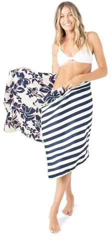Roxy Cabana Strandtuch, weich und saugfähig, schnell trocknend, übergroß, 152,4 x 76,2 cm, Pool- und Badetuch für Strand, Pool und Reisen, Stimmungs-Indigo, OS