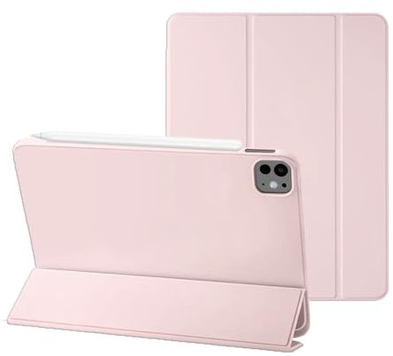EVETANE Etui Smart Cover pour iPad Pro 11 / iPad Air 4 Et 5 (2020/2022) Rose