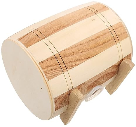 Kreative Holz Spardose in Weinfass Form für Zuhause und Schreibtisch | Dekorativ, Robust und Geruchsarm, 15x13, 5cm Groß, für Familie und Freunde