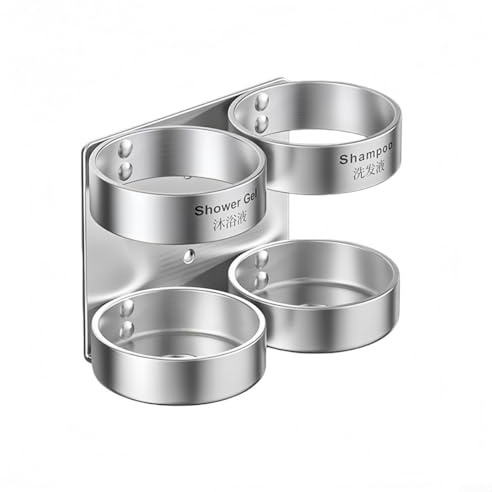 Wall Mounted Soap Dispenser Bottle Holder Hanger Is Crafted From Stainless Steel, Providing A Practical And Innovative Solution For Any Bathroom(2 Holes)