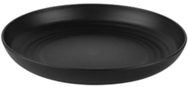 Plates and Bowls Set Melamin Camping Geschirr Set Large Capacity PP Tafelgeschirr Picknick BBQ Kochgeschirr for Kitchen and Dining Table Durable Dishware Utensils Ideal (Black3,22 5X3cm)