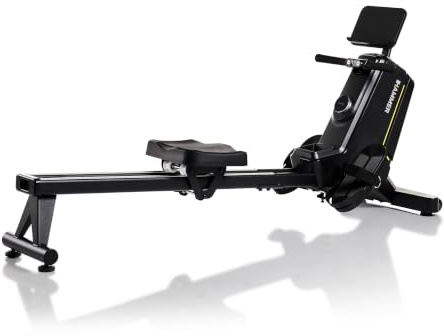 HAMMER Rudergerät Pro Force SmartTurn, Widerstandseinstellung am Rudergriff | 20 Trainingsprogramme, 360° drehbare Tablet-Halterung, Fitness-App kompatibel mit Kinomap & Garmin, bis 135 kg Nutzergewicht