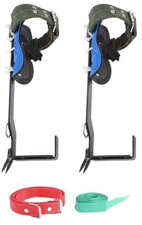 Prterver Tree Climbing Iron Shoes with Safe Spikes Arborist Climber Gear Set Climbing Aid Equipment