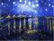 WOWDECOR Kit de Peinture Numero, Activités Manuelles à faire soi-même - Van Gogh Nuit étoilée sur le Rhône - 40 x 50 cm - Toile estampillée (encadrée)