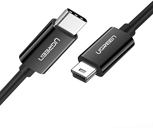 UGREEN Mini USB Type C Cable, 3ft USB C to Mini USB Cable for Digital Camera, MP3 Player and More Mini B USB Devices (Black)