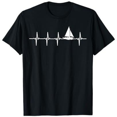 Sail heartbeat t-shirt gift for sailors T-Shirt