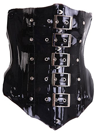Your Fetish World Latex Unterbrust Korsett mit Schnallen und Nieten.