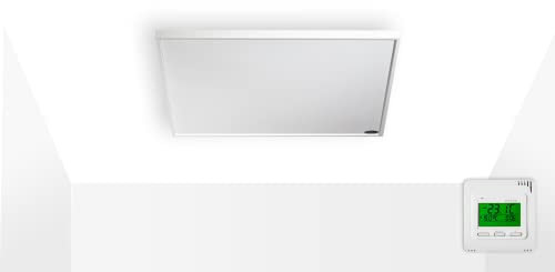 Könighaus Infrarotheizung - 300 Watt - zur Deckenmontage - Komplettset mit Funkthermostat ✓ Infrarot Deckenheizung ✓ effiziente Elektroheizung ✓ TÜV + 5 Jahre Herstellergarantie ✓ Überhitzungsschutz
