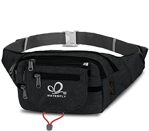 WATERFLY Bauchtasche Gürteltasche Damen und Herren Sport Hüfttasche für Laufen Fitness Joggen Wandern