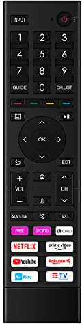 AULCMEET ERF3C80H Voice Sostituito Telecomando adatto per Hisense 4K OLED Smart TV 50A77GQTUK/55A7GQ/65A77GQTUK /75A7GQ /50A72GQCH /55A71GQCH /55A71GQTUK/55A72GQTUK /65A72GQTUK/65A76GQTUK