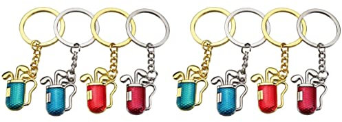 NUOBESTY 8 Stk Golf-schlüsselanhänger Schlüsselanhänger Für Golfschläger Schlüsselanhänger Zum Thema Sport Autoschmuck Golf-schmuck-geschenk Opa Autozubehör Metall 2d Auto Zubehör Legierung