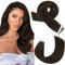 Moresoo Tape Extensions DunkelBraun 50cm Tape in Extensions Echthaar Haarverlängerung Tapes Braun Invisible Extensions 20 Stück 50 Gramm Menschenhaarverlängerung mit Klebeband Dunkelbraun #4