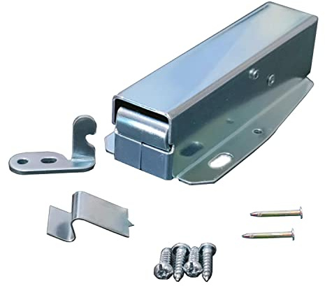 Push to Open Loft Hatch Door Catch – Automatic Spring Touch Latch for Attic & Cupboard Doors with Fixings (1 Pack)