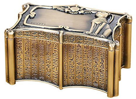 1 Stück Karton Ägyptische Aufbewahrungsbox Statue Der Katzengöttin Ägyptischer Schmuck Box Statue Jewel Geschenk Container Zinklegierung Aufbewahrungskiste Kind Ohrringe