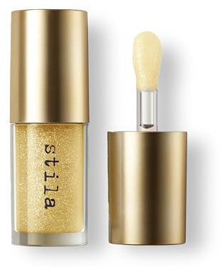 Stila Heavens Dew Lip Oil Stardust - Gold With Shimmer - Cruelty-Free Hydrating & Moisturizing With Hyaluronic Acid & Jojoba Seed Oil