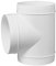 Blanc Ø 150 mm, raccord en PVC pour tuyau de ventilation, raccord tube rond
