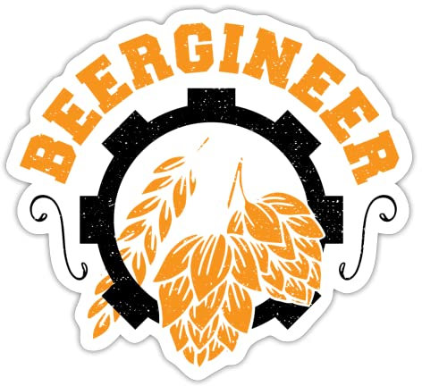 DesignsByJnk5 Sticker Unisex Bier | Beergineer Aufkleber Bier Spruch | Bier Bräuer lustige Sprüche Autoaufkleber Geschenkidee Bier