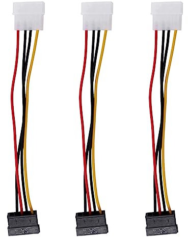 3X Sata Alimentazione Convertitore Adattatore A Molex, 6 Pollici